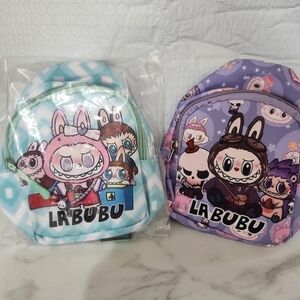 LaBubu Mini Backpacks - Aqua and Lavender